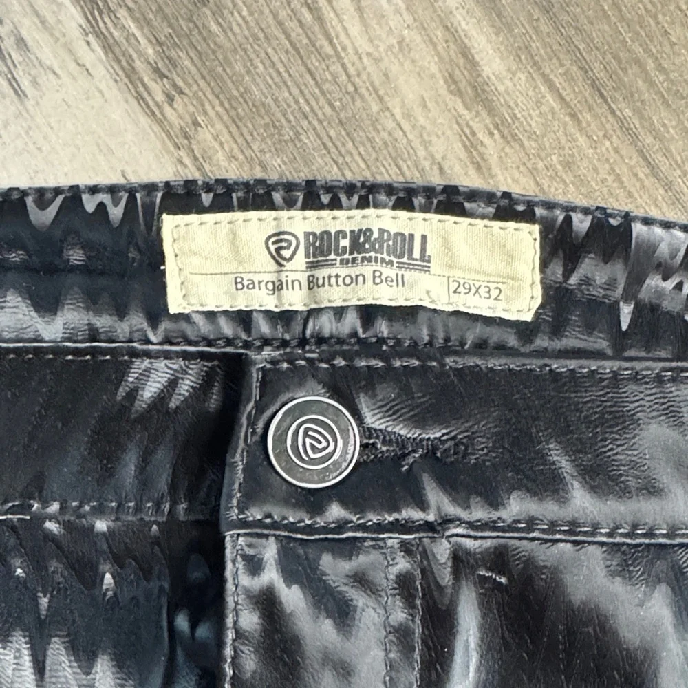 Rock & Roll Denim 'Bargain Button Bell' Black Festival Pants - Picture 5 of 8